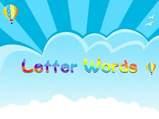 Opening frame of “Letter Words”, activity 2B Unit 1 Lesson 9 — an interactive activity.