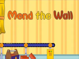 Opening frame of “Mend the Wall”, activity 2B Unit 1 Lesson 9 — an interactive activity.