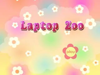 Opening frame of “Laptop Zoo”, activity 2B Unit 2 Lesson 2 — an interactive activity.