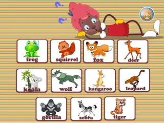 Opening frame of “Words Action”, activity 2B Unit 2 Lesson 2 — an interactive activity.