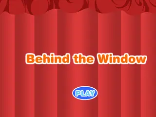 Opening frame of “Behind the Window”, activity 2B Unit 2 Lesson 3 — an interactive activity.