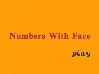 Opening frame of “Numbers With Face”, activity 2B Unit 2 Lesson 5 — an interactive activity.