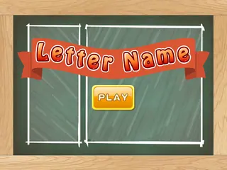 Opening frame of “Letter Name”, activity 2B Unit 2 Lesson 9 — an interactive activity.