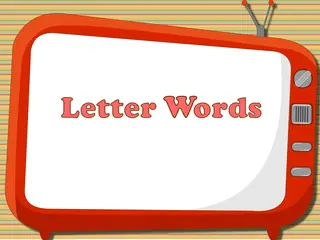 Opening frame of “Letter Words”, activity 2B Unit 2 Lesson 9 — an interactive activity.
