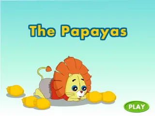 Opening frame of “The Papayas”, activity 2B Unit 2 Lesson 9 — an interactive activity.