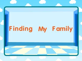 Opening frame of “Finding My Family”, activity 2B Unit 3 Lesson 8 — an interactive activity.