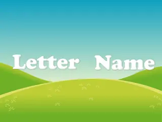 Opening frame of “Letter Name”, activity 2B Unit 3 Lesson 9 — an interactive activity.
