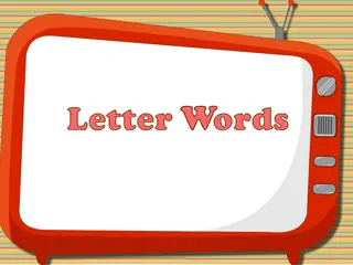 Opening frame of “Letter Words”, activity 2B Unit 3 Lesson 9 — an interactive activity.
