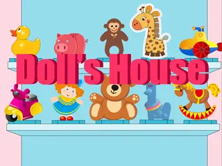 Opening frame of “Doll's House”, activity 2B Unit 4 Lesson 5 — an interactive activity.