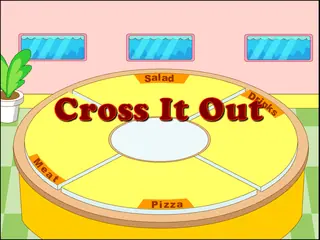 Opening frame of “Cross It Out”, activity 3A Unit 1 Lesson 2 — an interactive activity.