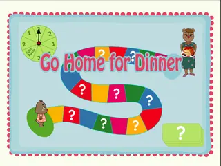 Opening frame of “Go Home for Dinner”, activity 3A Unit 1 Lesson 7 — an interactive activity.