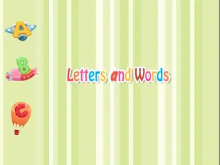 Opening frame of “Letters and Words”, activity 3A Unit 1 Lesson 9 — an interactive activity.