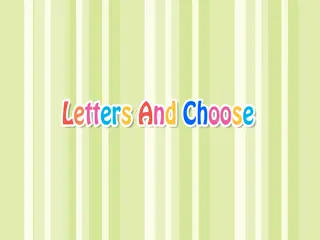 Opening frame of “Letters and Choose”, activity 3A Unit 1 Lesson 9 — an interactive activity.