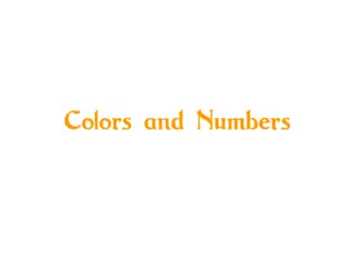 Opening frame of “Colors and Numbers”, activity 3A Unit 2 Lesson 3 — an interactive activity.
