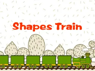 Opening frame of “Shapes Train”, activity 3A Unit 2 Lesson 4 — an interactive activity.