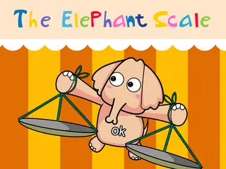 Opening frame of “The Elephant Scale”, activity 3A Unit 2 Lesson 8 — an interactive activity.