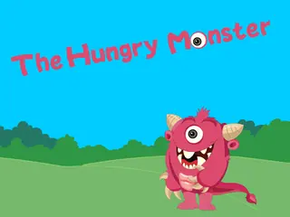Opening frame of “The Hungry Monster”, activity 3A Unit 2 Lesson 8 — an interactive activity.