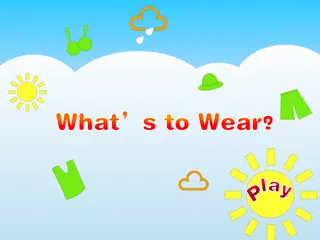 Opening frame of “What's to Wear?”, activity 3A Unit 3 Lesson 5 — an interactive activity.