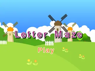 Opening frame of “Letter Maze”, activity 3A Unit 3 Lesson 9 — an interactive activity.