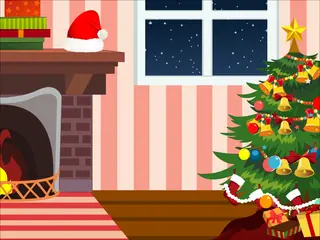 Opening frame of “We Wish You a Merry Christmas”, activity 3A Unit 4 Lesson 2 — a linear activity.
