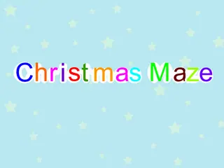 Opening frame of “Christmas Maze”, activity 3A Unit 4 Lesson 6 — an interactive activity.