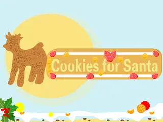 Opening frame of “Cookies for Santa”, activity 3A Unit 4 Lesson 8 — an interactive activity.