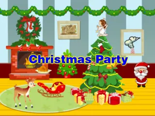 Opening frame of “Christmas Party”, activity 3A Unit 4 Lesson 8 — an interactive activity.