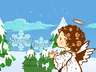 Opening frame of “Snow Game”, activity 3A Unit 4 Lesson 9 — an interactive activity.