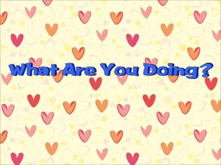 Opening frame of “What Are You Doing?”, activity 3B Unit 1 Lesson 4 — an interactive activity.