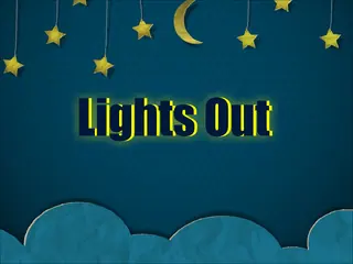 Opening frame of “Lights Out”, activity 3B Unit 1 Lesson 5 — an interactive activity.