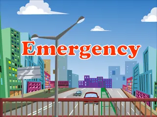 Opening frame of “Emergency”, activity 3B Unit 1 Lesson 6 — an interactive activity.