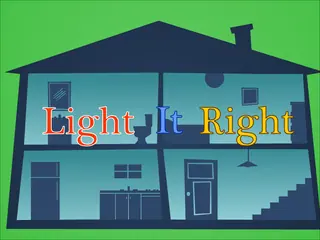 Opening frame of “Light It Right”, activity 3B Unit 1 Lesson 6 — an interactive activity.