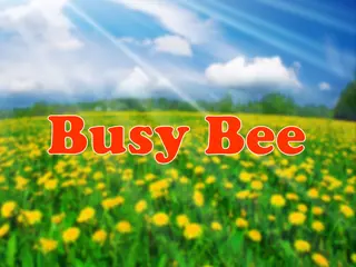 Opening frame of “Busy Bee”, activity 3B Unit 1 Lesson 7 — an interactive activity.