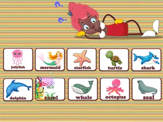 Opening frame of “Words Action”, activity 3B Unit 2 Lesson 2 — an interactive activity.