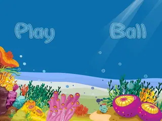 Opening frame of “Play Ball”, activity 3B Unit 2 Lesson 3 — an interactive activity.