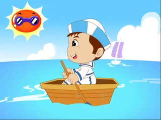 Opening frame of “A Sailor Went to Sea”, activity 3B Unit 2 Lesson 5 — a linear activity.