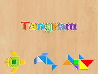 Opening frame of “Tangram”, activity 3B Unit 2 Lesson 7 — an interactive activity.
