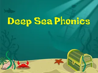 Opening frame of “Deep Sea Phonics”, activity 3B Unit 2 Lesson 9 — an interactive activity.