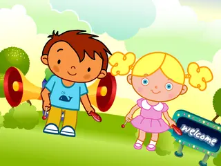 Opening frame of “The Stone Soup”, activity 3B Unit 3 Lesson 2 — a linear activity.