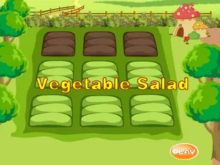 Opening frame of “Vegetable Salad”, activity 3B Unit 3 Lesson 3 — an interactive activity.