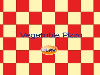 Opening frame of “Vegetable Pizza”, activity 3B Unit 3 Lesson 3 — an interactive activity.