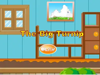 Opening frame of “The Big Turnip”, activity 3B Unit 3 Lesson 4 — an interactive activity.