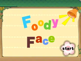 Opening frame of “Foody Face”, activity 3B Unit 3 Lesson 6 — an interactive activity.