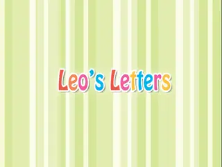 Opening frame of “Leo's Letters”, activity 3B Unit 3 Lesson 9 — an interactive activity.