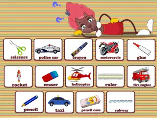 Opening frame of “Words Action”, activity 3B Unit 4 Lesson 2 — an interactive activity.
