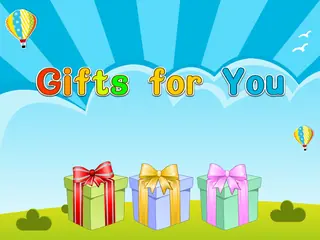 Opening frame of “Gifts for You”, activity 3B Unit 4 Lesson 3 — an interactive activity.