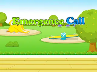 Opening frame of “Emergence Call”, activity 3B Unit 4 Lesson 5 — an interactive activity.