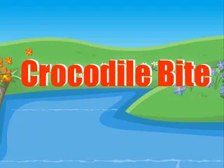 Opening frame of “Crocodile Bite”, activity 3B Unit 4 Lesson 9 — an interactive activity.