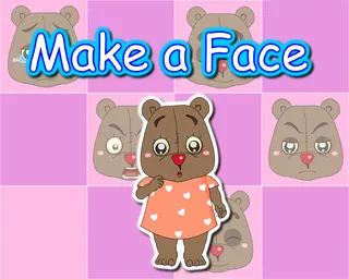 Opening frame of “Make a Face”, activity 4A Unit 1 Lesson 4 — an interactive activity.