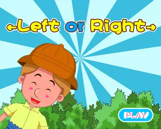 Opening frame of “Left or Right”, activity 4A Unit 1 Lesson 7 — an interactive activity.